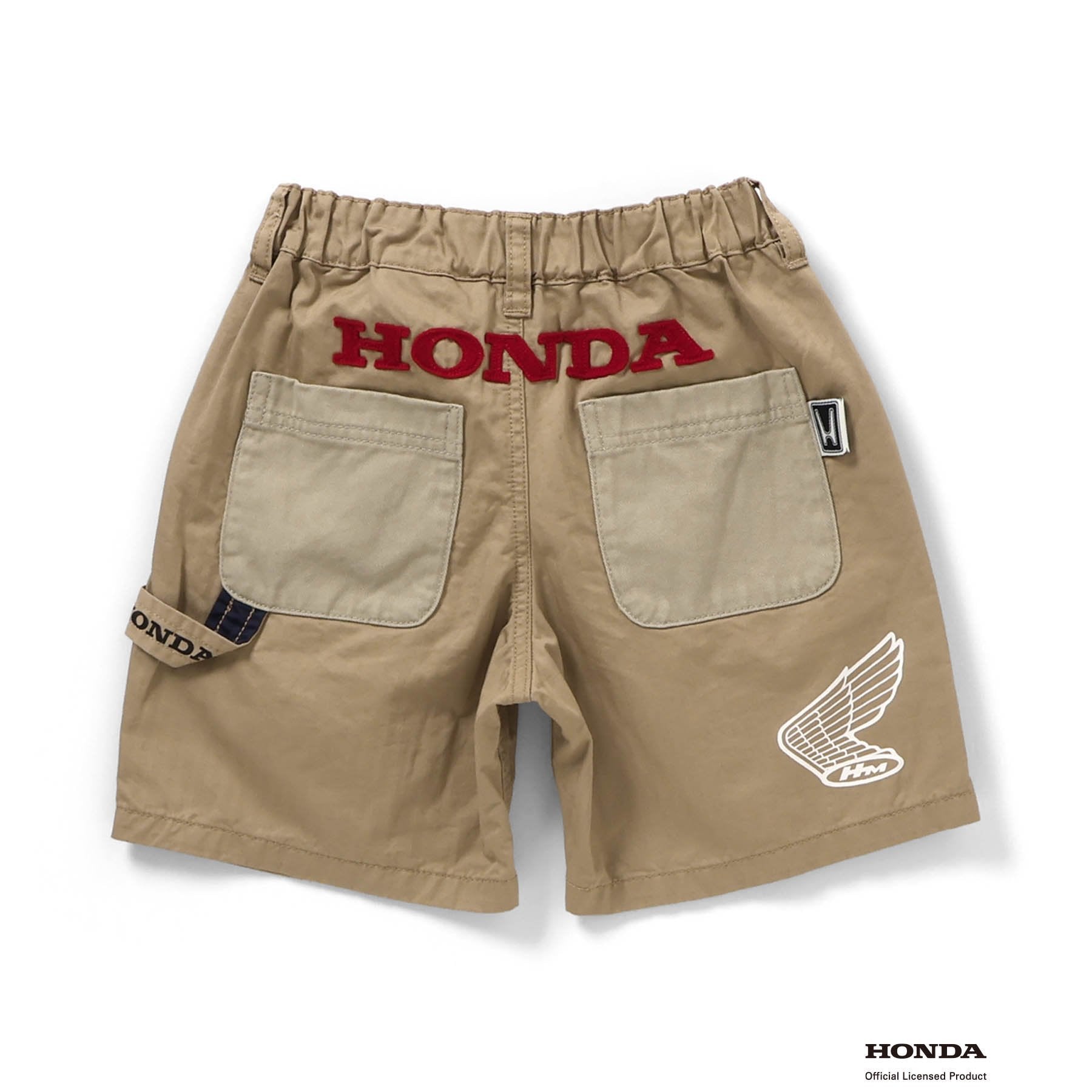 F.O.KIDS×Hondaコラボ_ワッペンハーフパンツ(ベージュ)