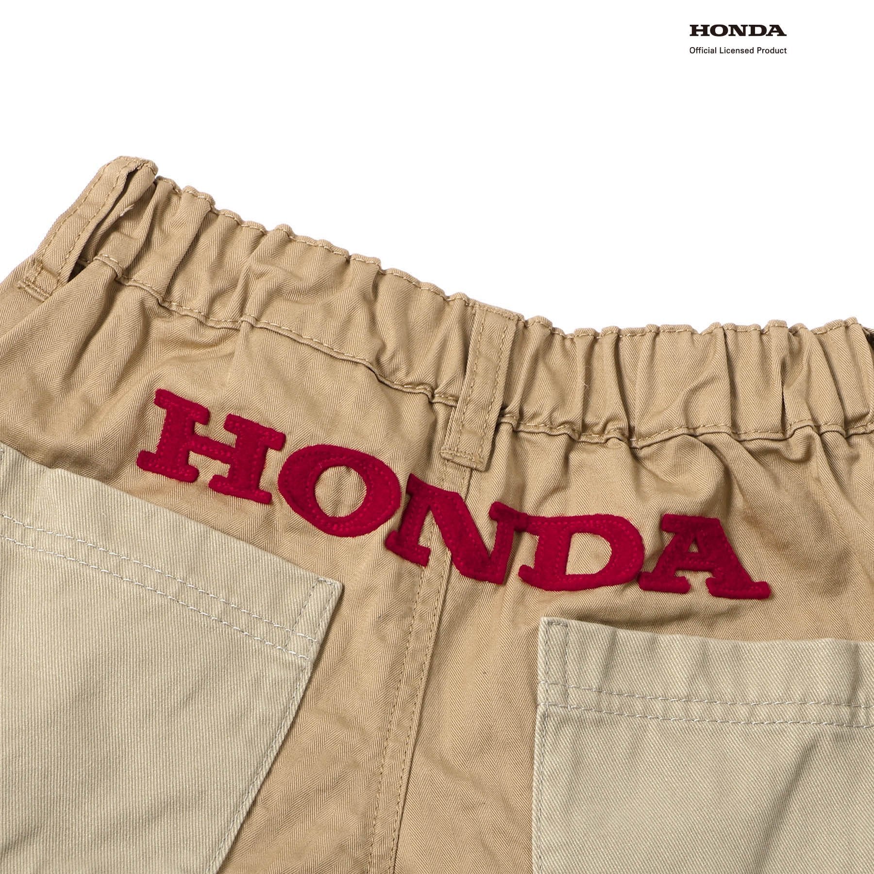 F.O.KIDS×Hondaコラボ_ワッペンハーフパンツ(ベージュ)