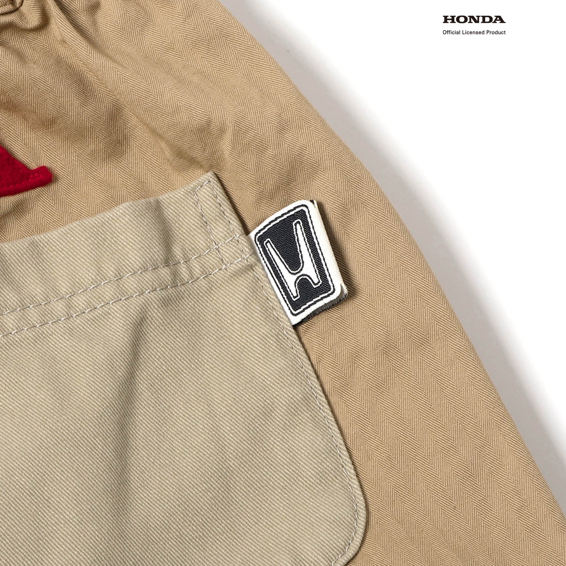 F.O.KIDS×Hondaコラボ_ワッペンハーフパンツ(ベージュ)