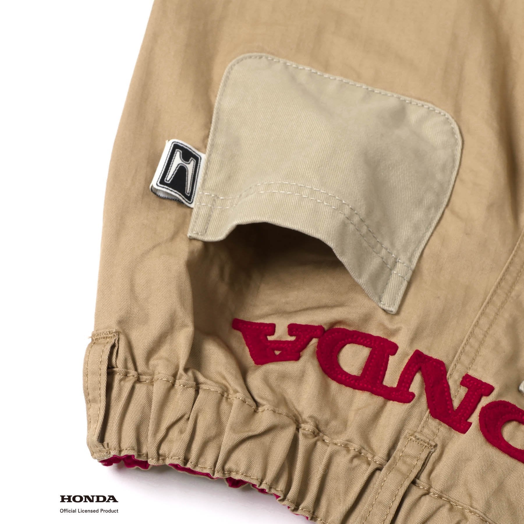 F.O.KIDS×Hondaコラボ_ワッペンハーフパンツ(ベージュ)