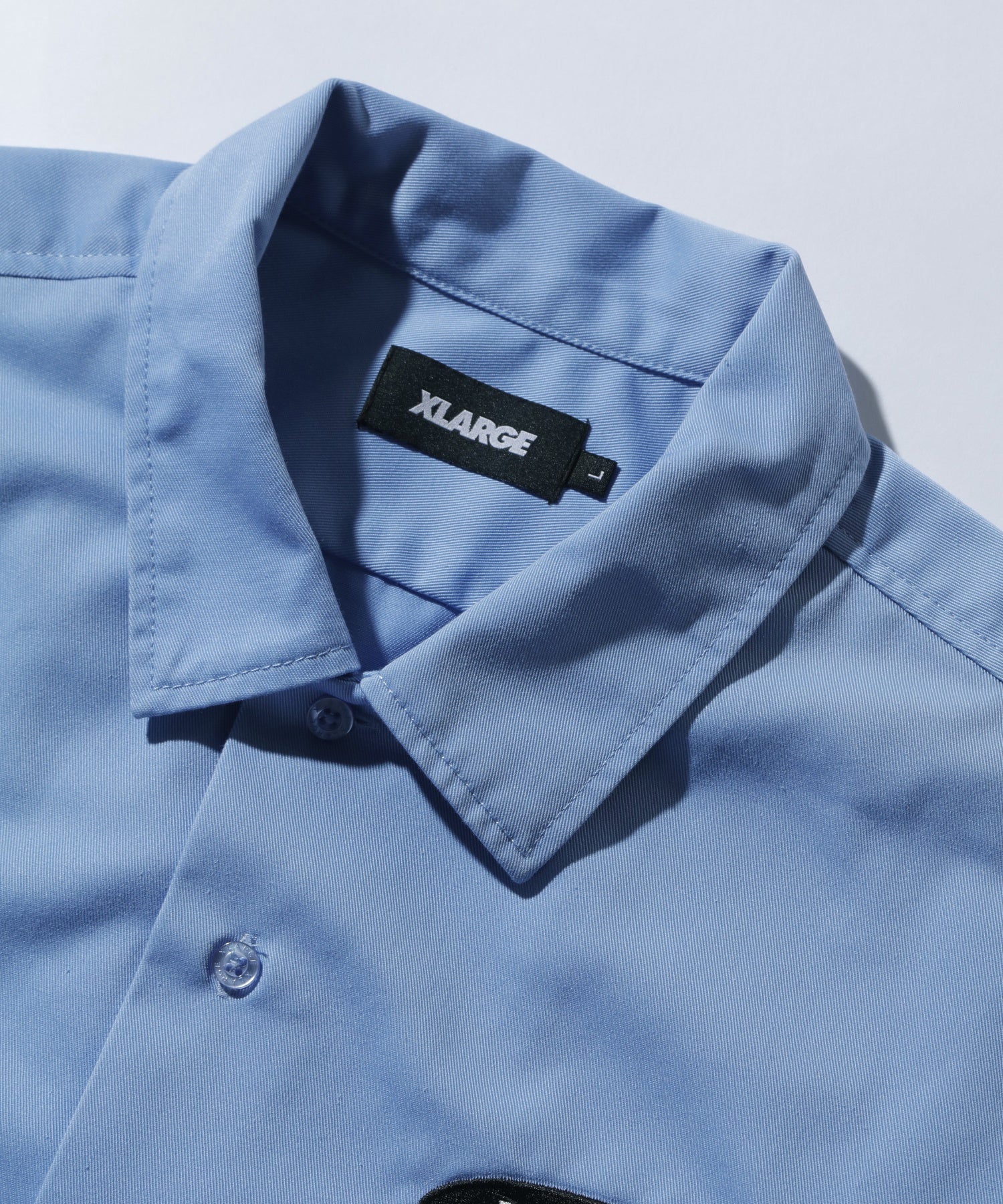 XLARGE×Honda SHOWOFF WORK-Shirt ベージュ/ライトブルー