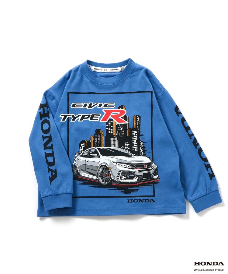 HONDA ヴィンテージグラフィック長袖Tシャツ(ブルー)