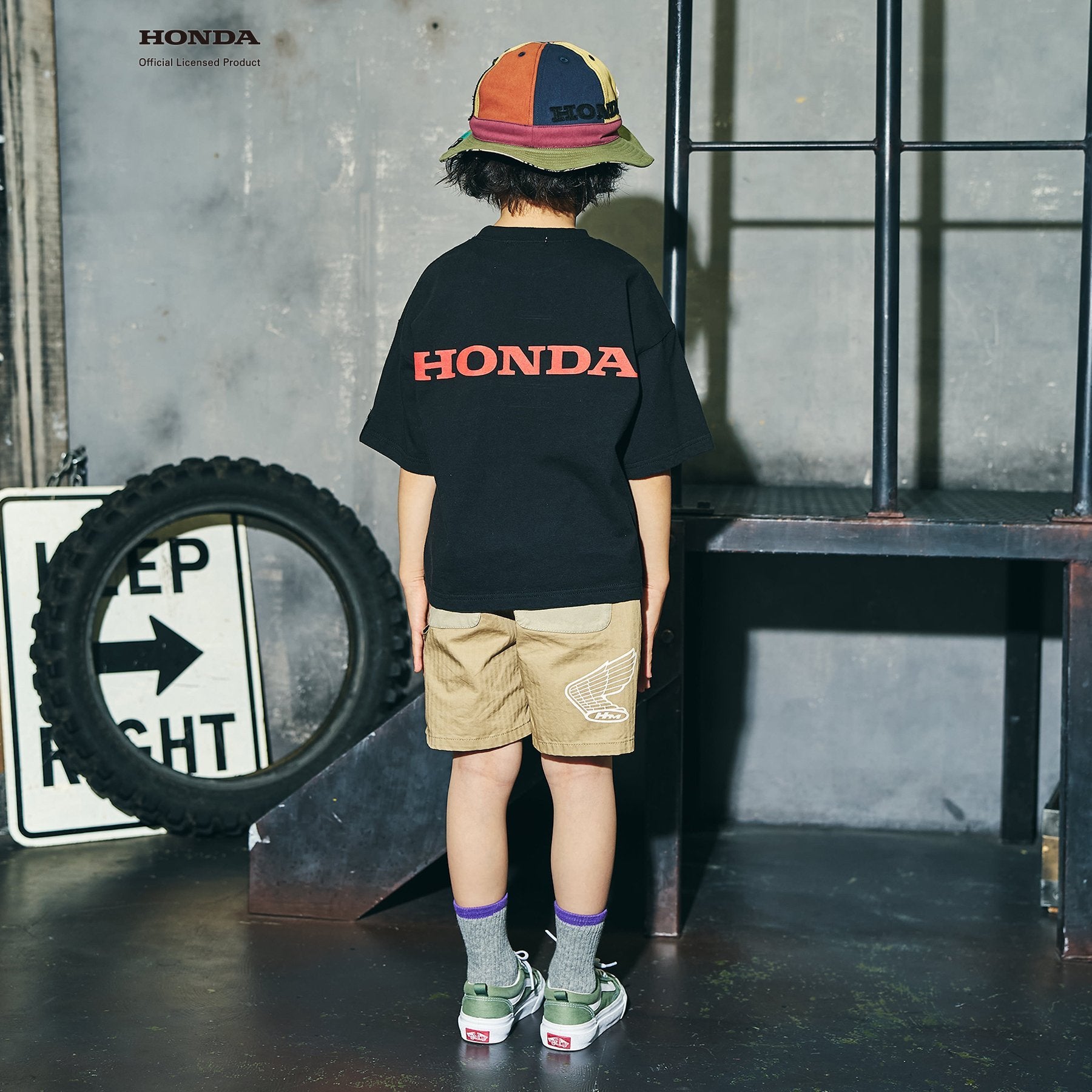 F.O.KIDS×Hondaコラボ_Tシャツ prelude(ブラック)