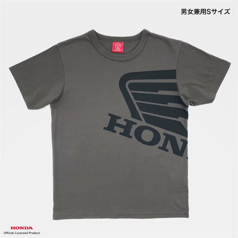 OJICO×Honda ウィングマーク Tシャツ 大人 (チャコールグレー)