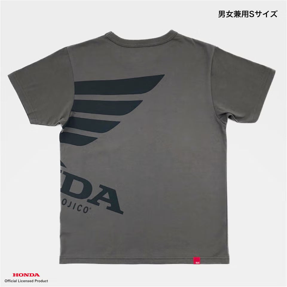 OJICO×Honda ウィングマーク Tシャツ 大人 (チャコールグレー)