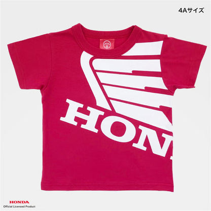 OJICO×Honda ウィングマーク Tシャツ キッズ (レッド)