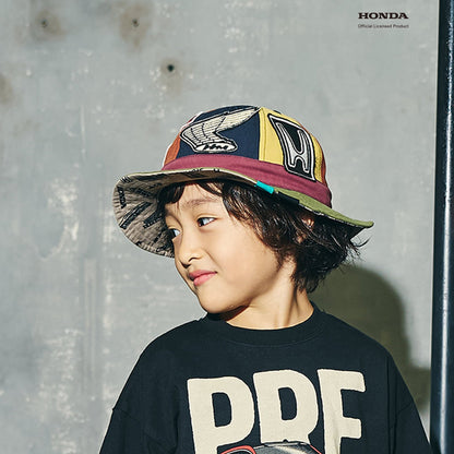 F.O.KIDS×Hondaコラボ_ワッペンアウトドアハット（レインボー）