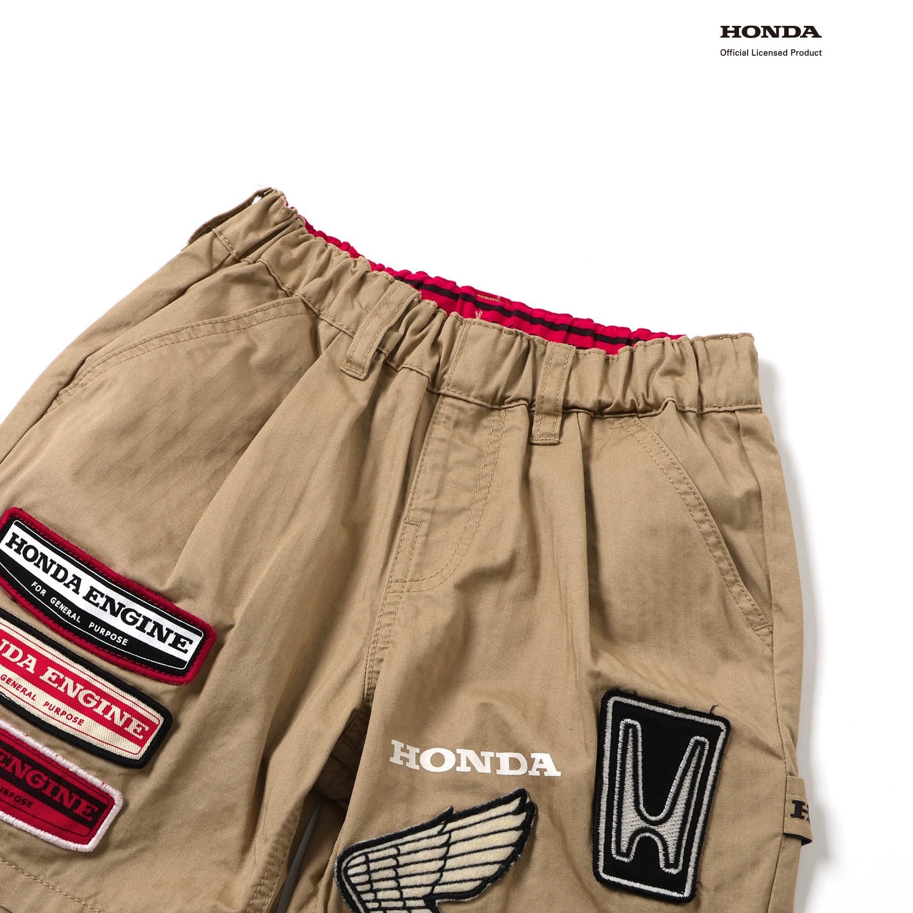 F.O.KIDS×Hondaコラボ_ワッペンハーフパンツ（ベージュ）