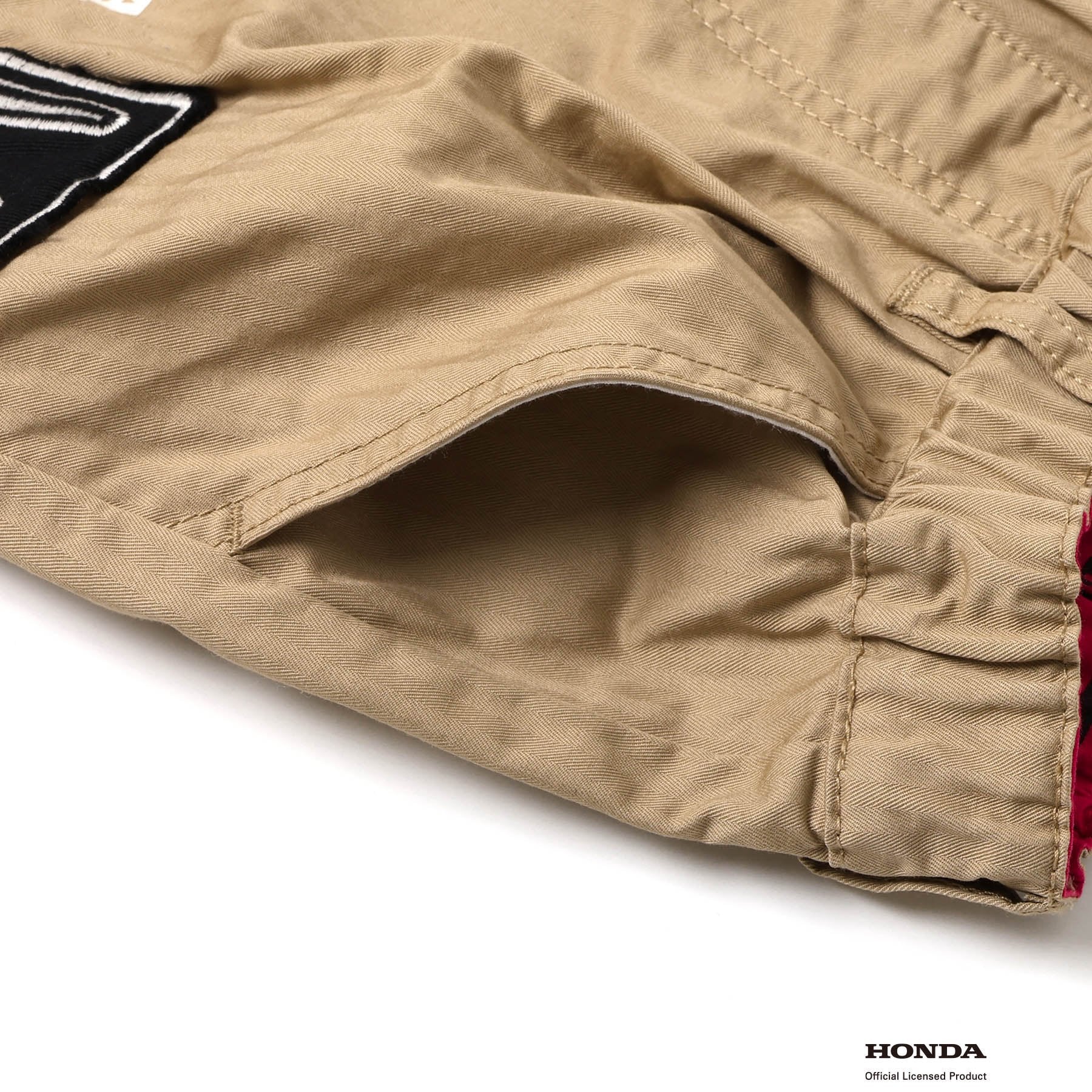 F.O.KIDS×Hondaコラボ_ワッペンハーフパンツ（ベージュ）