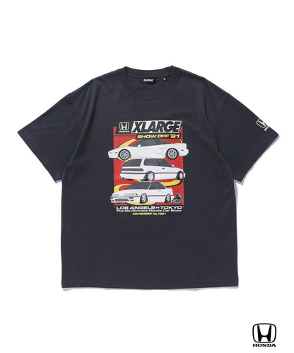 XLARGE×Honda SHOWOFF T-Shirt　ホワイト/ブラック