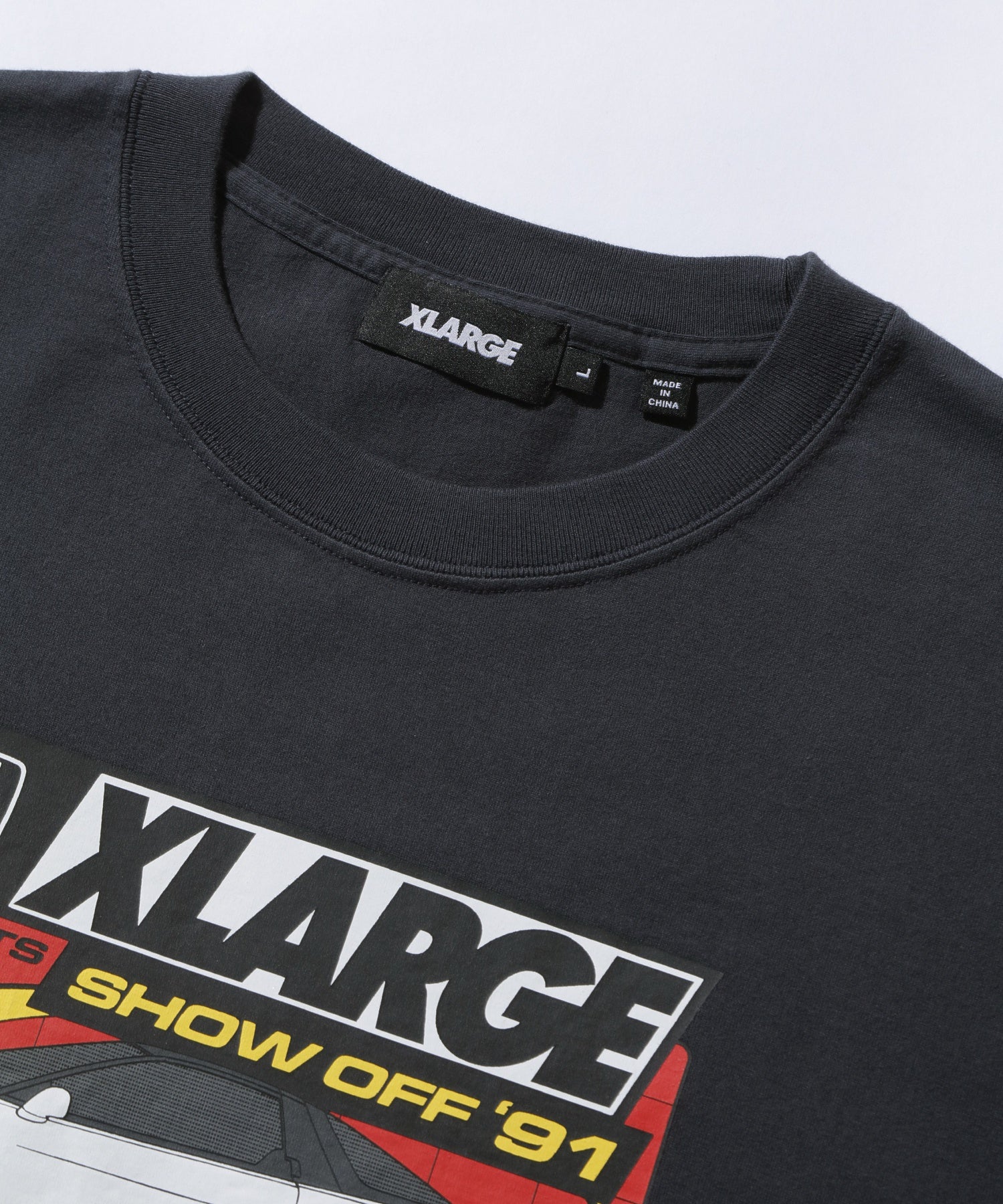 XLARGE×Honda SHOWOFF T-Shirt　ホワイト/ブラック