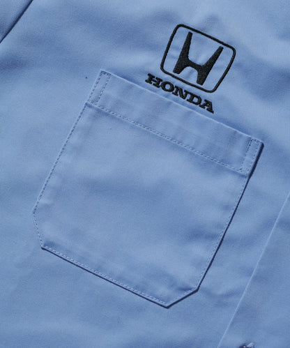 XLARGE×Honda SHOWOFF WORK-Shirt ベージュ/ライトブルー