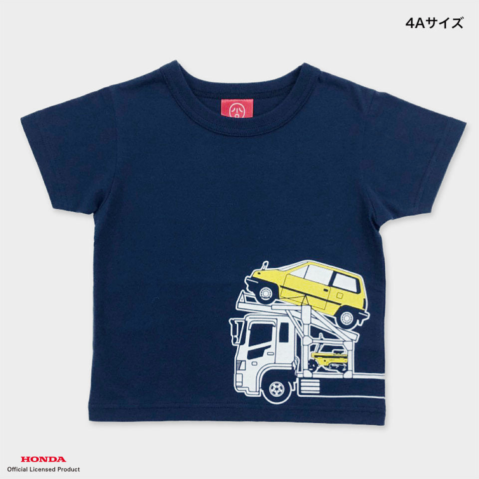 OJICO×Honda カーキャリア Tシャツ キッズ （ネイビー）