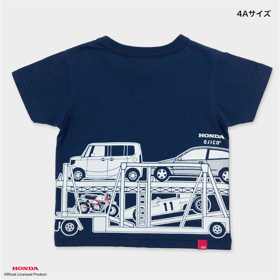 OJICO×Honda カーキャリア Tシャツ キッズ （ネイビー）