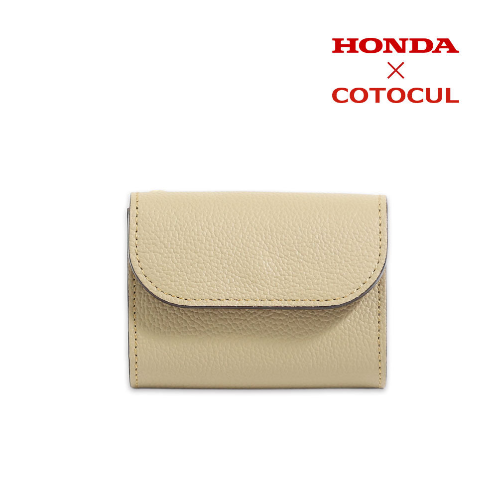 【アップサイクル製品】ミニ財布（ACCORD本革使用）ベージュ