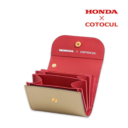 【アップサイクル製品】ミニ財布（ACCORD本革使用）ベージュ