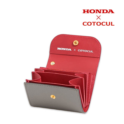 【アップサイクル製品】ミニ財布（ACCORD本革使用）グレー