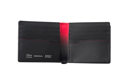 【ノイインテレッセ×HRC】BOX小銭入れ付き札入れ（ブラック×レッド）