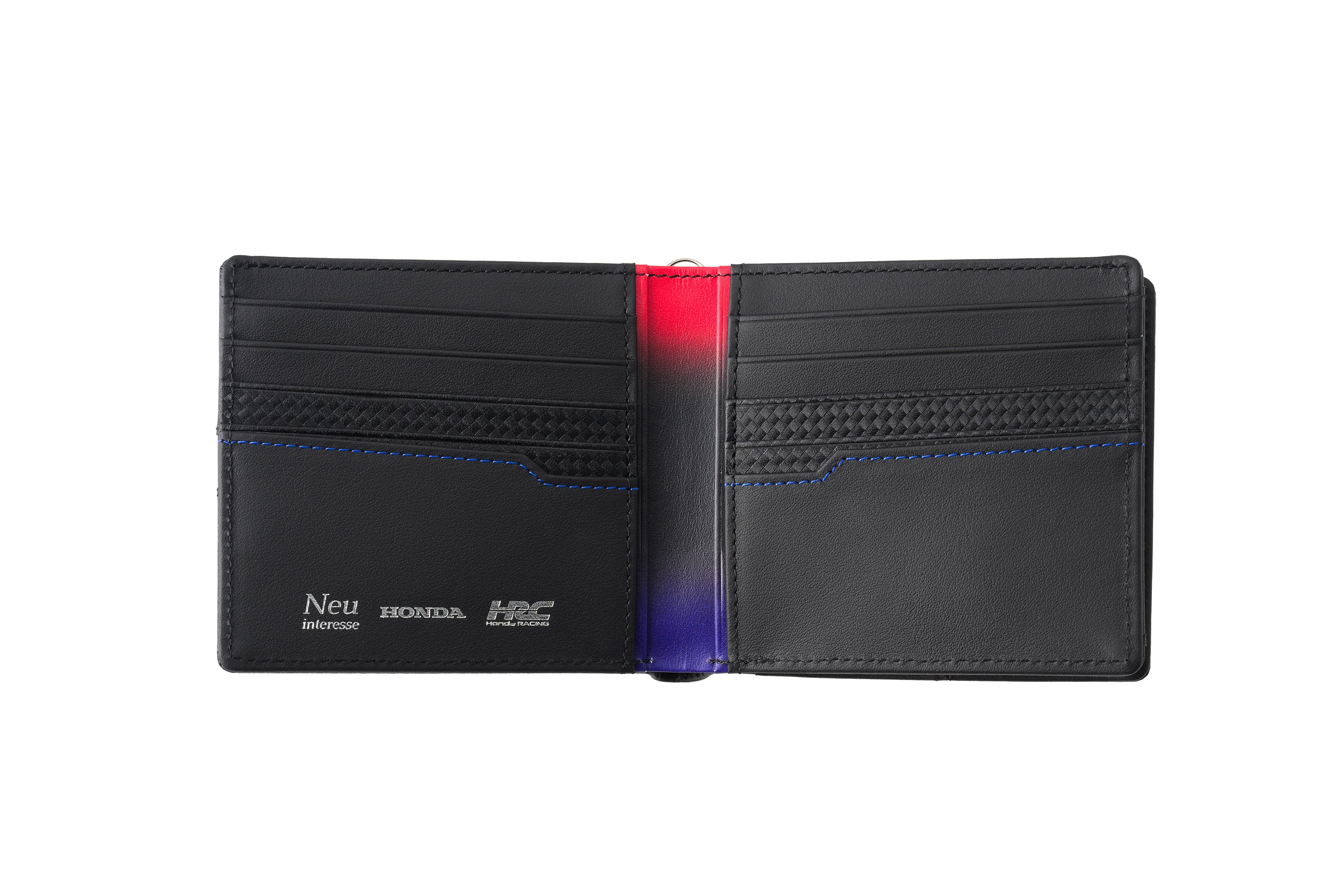 【ノイインテレッセ×HRC】BOX小銭入れ付き札入れ（ブラック×レッド×ネイビー）
