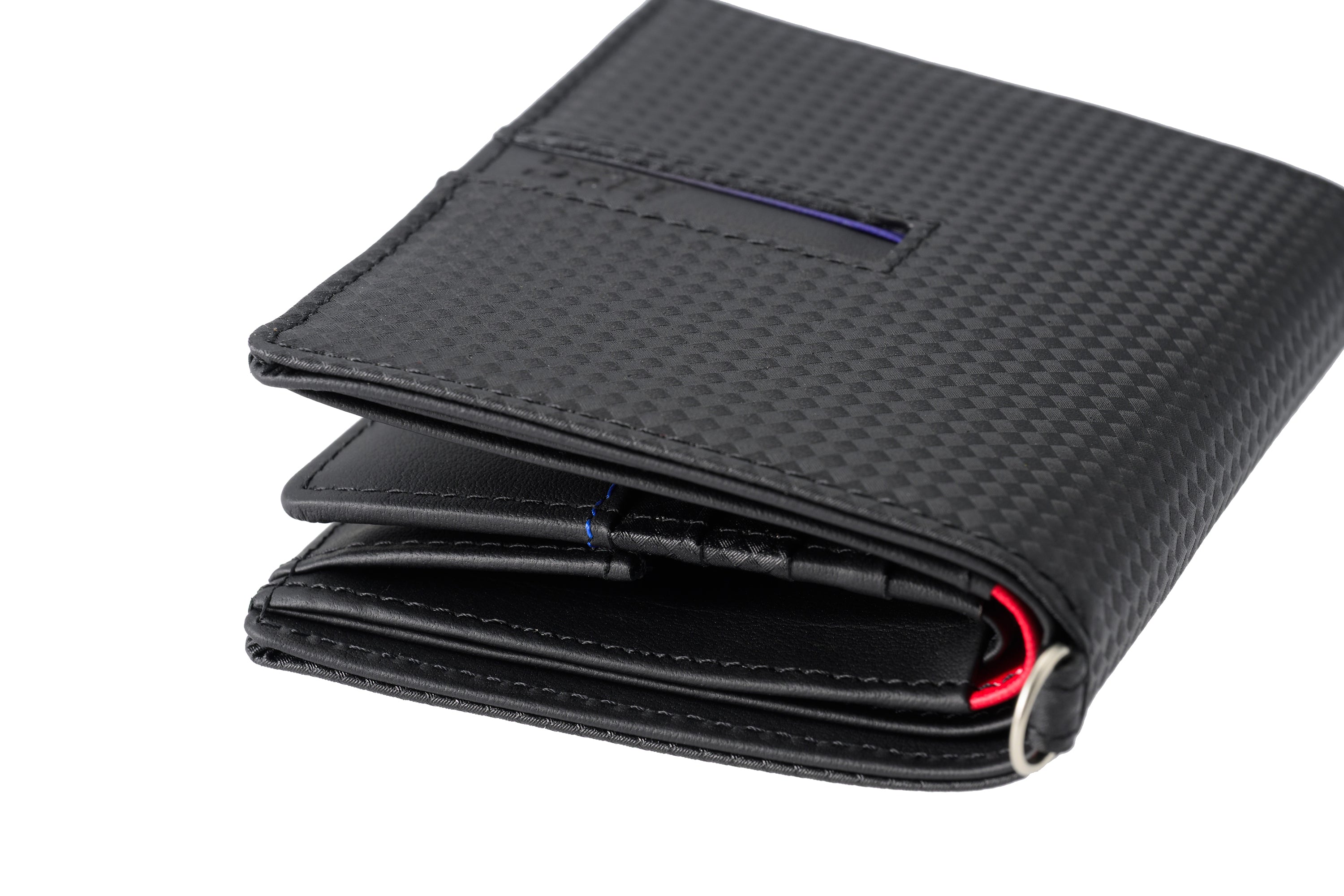 【ノイインテレッセ×HRC】コンパクト札入れ（ブラック×レッド×ネイビー）