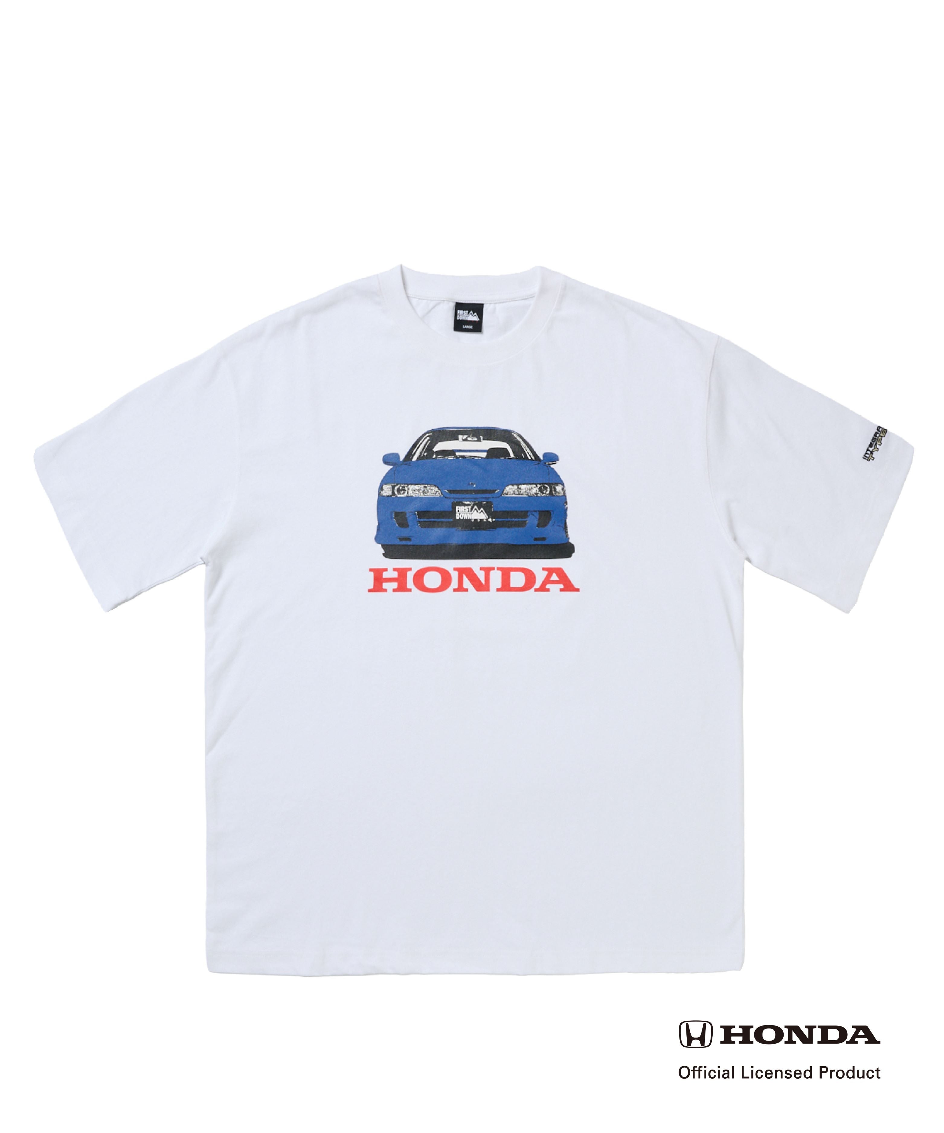 FIRST DOWN USAコラボ「INTEGRA TYPE R」Tシャツ(別注ホワイト/車体ブルー)