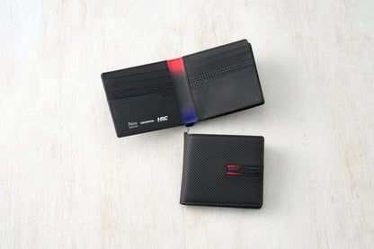 【ノイインテレッセ×HRC】BOX小銭入れ付き札入れ（ブラック×レッド）