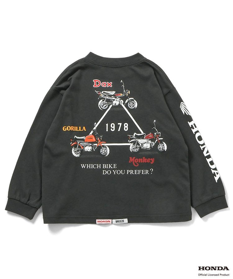 HONDA ヴィンテージグラフィック長袖Tシャツ(チャコール)