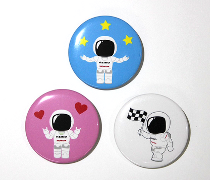 ASIMO 缶バッジ（マスコットタイプ）