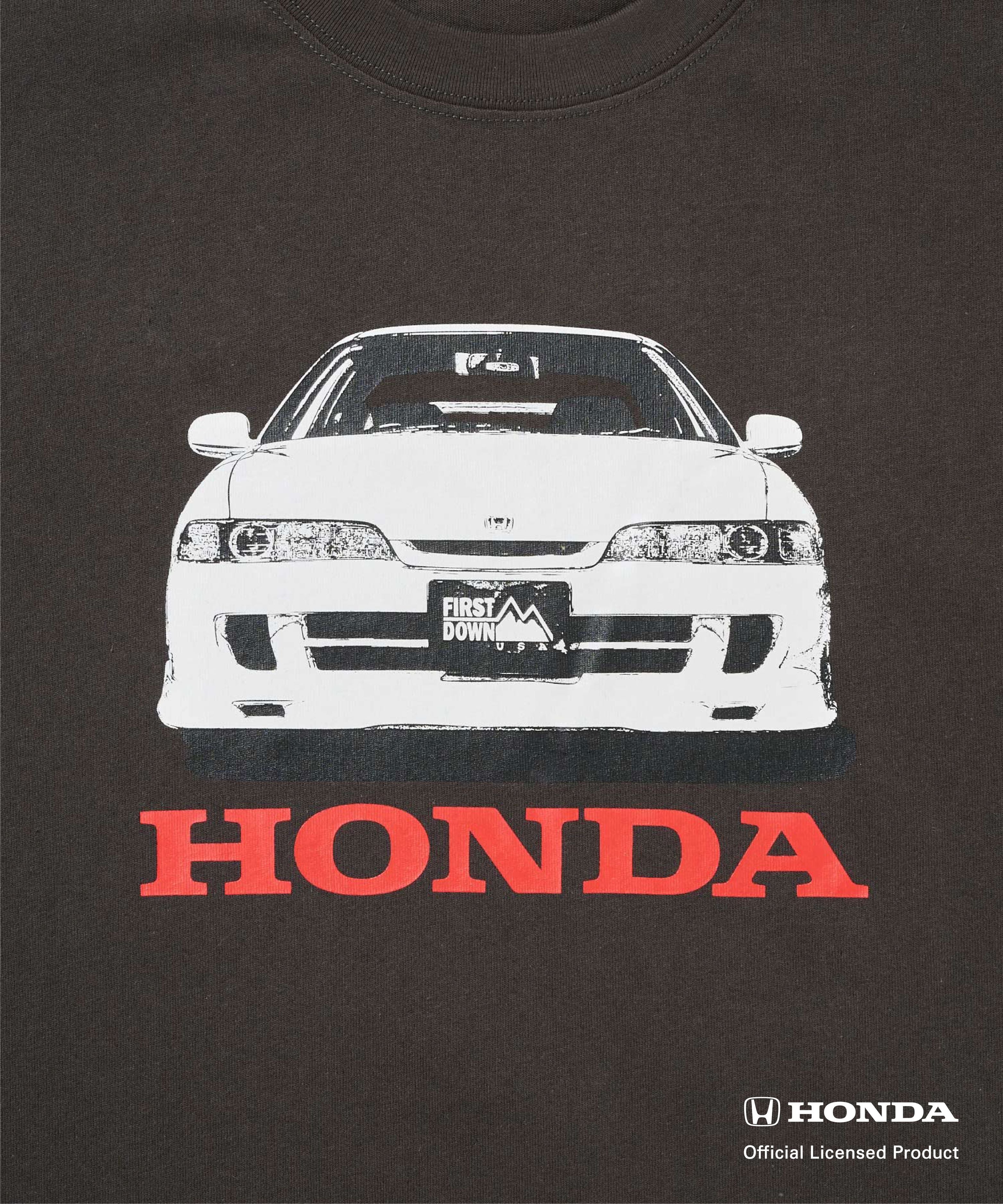 FIRST DOWN USAコラボ「INTEGRA TYPE R」Tシャツ(チャコールグレー)
